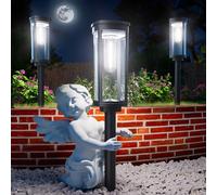 ALFIOT Solar Pathway Lights Outdoor Powered Waterproof 8 Pack Upgraded Solar Walkway Landscape Lighting Outside Driveway Light,Auto Dusk to Dawn On/Off for Yard Lawn Patio Decor (Cool White)