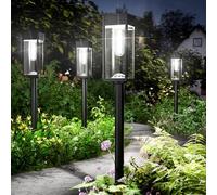 ALFIOT Super Bright Solar Pathway Lights Outdoor,8 Pack Solar Lights Outdoor,IP65 Waterproof Solar Garden Lights Solar Powered Landscape Lighting for Yard Patio Walkway Driveway Pathway (Cool White)