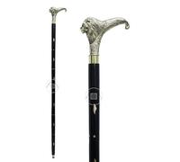 Alfiya Nautical 36" Handmade Lion Head Walking Stick | Brass Nautical Cane with Rosewood Shaft | Portable Dismantlable Support & Stylish Gift