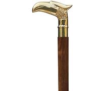 alfiya nautical store agle Walking Stick - Rare Eagle Head Wooden Cane Walking Stick for Men and Women - Canes and 3 Fold Walking Sticks with Metal Brass Handle