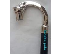 alfiya nautical store Wolf Head Silver Plated Walking Stick Wood Canes Vintage Brass Style Walking r