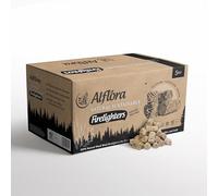 Alflora 500 pcs 5KG Premium Wood Wool Handmade Firelighters - 100% Natural, Eco-Friendly, Sustainable - Quick & Safe Lighting - Clean, Odourless, Longer Burning - Indoor & Outdoor Uses (5.5kg)