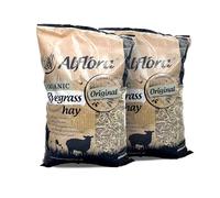Alflora Organic 14l 1KG Approx Premium Ryegrass Meadow Hay Original - 100% Natural - 10% Protein, Fibre and Nutrient Rich - Everyday Use Hay or Chaff - For Rabbits, Gerbils, Hamsters, Guinea Pigs