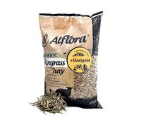 Alflora Organic 14l Approx 1KG Premium Ryegrass Meadow Hay With Marigold - 100% Natural - 10% Protein, Fibre and Nutrient Rich - Everyday Use Hay or Chaff - For Rabbits, Gerbils, Hamsters, Guinea Pigs