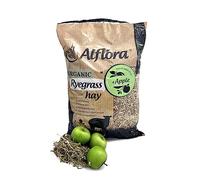 Alflora Organic 1KG Premium Ryegrass Meadow Hay With Apple - 100% Natural - 10% Protein, Fibre and Nutrient Rich - Everyday Use Hay or Chaff - For Rabbits, Gerbils, Hamsters, Guinea Pigs