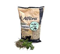 Alflora Organic 1KG Premium Ryegrass Meadow Hay With Mint - 100% Natural - 10% Protein, Fibre and Nutrient Rich - Everyday Use Hay or Chaff - For Rabbits, Gerbils, Hamsters, Guinea Pigs