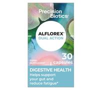 Alflorex Dual Action - Daily Gut Health Probiotics Supplement with Unique Bifidobacterium Longum Bacteria strains 35624 and 1714 + Calcium + Vitamin B6 - Bacterial Cultures - 30 Capsules
