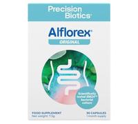 Alflorex Original - Daily Gut Health Probiotics Supplement with Unique Bifidobacterium Longum Bacteria Strain 35624 - Bacterial Cultures - 30 Capsules