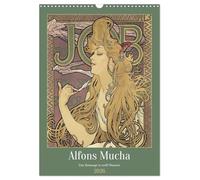 Alfons Mucha - A tribute in twelve months UK-Version (Wall Calendar 2026 DIN A3 Portrait), CALVENDO 12 Month Wall Calendar