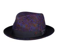 Alfonso D´Este Bendrick Fedora Wool HatD'Este Men - Made in Italy Cloth hat with Lining, Grosgrain Band Autumn-Winter Winter - XL (60-61 cm) Purple