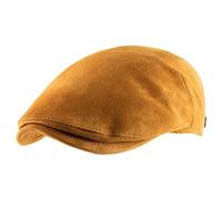 Alfonso D'Este - Flat Cap Leather Water Repellent Vittorio - Size XL Camel