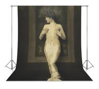 Alfred Cheney Johnston - Jean Ackerman Semi Nude in Pearls (1928) Retro Vintage Erotica - 17, X 22, Fine Art Print-1 Photography Cloth56x79inch(142x200cm)