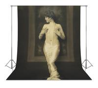 Alfred Cheney Johnston - Jean Ackerman Semi Nude in Pearls (1928) Retro Vintage Erotica - 17, X 22, Fine Art Print-1 Photography Cloth56x118inch(142x300cm)