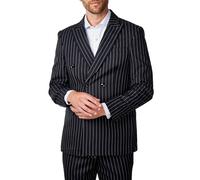 Alfred Double Breasted Pinstripe Blazer for Special Occasions XPOSED Black 42