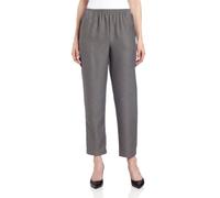 Alfred Dunner All Around Elastic Waist Polyester Short Petite Pants - Pull-On Style - Grey - 6 Petite