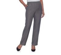 Alfred Dunner Women's All Around Elastic Waist Polyester Petite Pants Poly Proportioned Medium - Grey - 16 Petite
