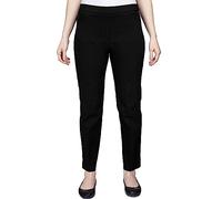 Alfred Dunner Women's Allure Slimming Plus Size Short Stretch Pants-Modern Fit, Black, 22W