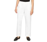 Alfred Dunner Women's Medium Casual Pants, White, 8