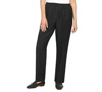 Alfred Dunner Women's Medium Length Pant, Black, 12 Petite