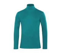 Alfred& Hayle Men's Cotton Turtleneck Jumper, Long Sleeve, Plain Roll Neck Pullover Top (UK, Alpha, L, Regular, Regular, Dark Cyan)