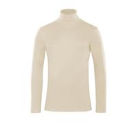 Alfred& Hayle Men's Cotton Turtleneck Jumper, Long Sleeve, Plain Roll Neck Pullover Top (UK, Alpha, M, Regular, Regular, Light Camel)