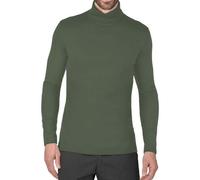 Alfred& Hayle Mens Long Sleeve Fine Jersey Roll Neck Jumper Top (L, Khaki Green)