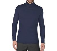 Alfred& Hayle Mens Long Sleeve Fine Jersey Roll Neck Jumper Top (M, Navy Blue)