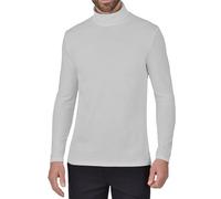 Alfred& Hayle Mens Long Sleeve Fine Jersey Roll Neck Jumper Top (XXL, Light Grey)