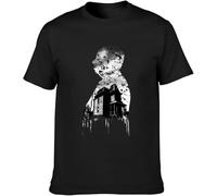 Alfred Hitchcock Collage Mens Black T-Shirt
