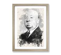 Alfred Hitchcock Modern Fc Framed Print | A4 Oak Framed Wall Art | Ready to Hang | Modern Nature Picture | Living Room Bedroom Lounge Office