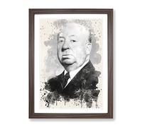 Alfred Hitchcock Modern Fc Framed Print | A4 Walnut Framed Wall Art | Ready to Hang | Modern Nature Picture | Living Room Bedroom Lounge Office
