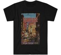 Alfred Hitchcock Sabotage Movie Unisex Mens T-Shirt Black M