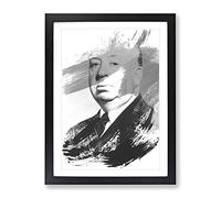 Alfred Hitchcock V1 Modern Framed Print | A2 Black Framed Wall Art | Ready to Hang | Modern Nature Picture | Living Room Bedroom Lounge Office