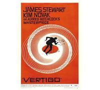 Alfred Hitchcocks Vertigo Poster/Picture movie Poster Wall Art Print Framed or Unframed (A3 Framed - White Frame)