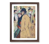 Alfred La Guigne by Henri De Toulouse-Lautrec Framed Print | A2 Walnut Framed Wall Art | Ready to Hang | Modern Nature Picture | Living Room Bedroom Lounge Office