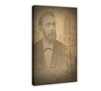 Alfred Nobel Vintage Canvas Poster Bedroom Decor Sports Landscape Office Room Decor Gift Frame-style 12x18inch(30x45cm)