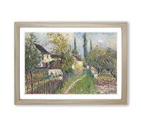 Alfred Sisley A Pathe at Les Sablons Framed Print | A2 Oak Framed Wall Art | Ready to Hang | Modern Nature Picture | Living Room Bedroom Lounge Office