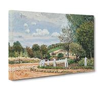 Alfred Sisley La Mare Aux Canards Canvas Print | Gallery Wrapped 30mm Frame Wall Art | 24x16 inches | Ready to Hang | Modern Animal Picture | Living Room Bedroom Lounge Office