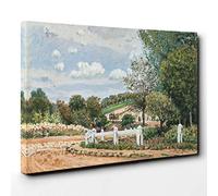 Alfred Sisley La Mare Aux Canards Canvas Print | Gallery Wrapped 30mm Frame Wall Art | 30x20 inches | Ready to Hang | Modern Animal Picture | Living Room Bedroom Lounge Office