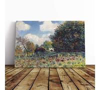 Alfred Sisley Landscape (6) Canvas Print | Gallery Wrapped 30mm Frame Wall Art | 30x20 inches | Ready to Hang | Modern Landscape Picture | Living Room Bedroom Lounge Office