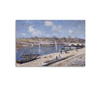 Alfred Sisley Painter Poster Work The Beach at Saint-Mammès (1884) Wall Art Bedroom Prints Home Decor Hanging Picture Canvas Paintings 12x18inch(30x45cm)