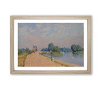 Alfred Sisley Road to Hampton Court Framed Print | A2 Oak Framed Wall Art | Ready to Hang | Modern Nature Picture | Living Room Bedroom Lounge Office