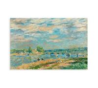 Alfred Sisley,The Bridge at Sevres, Canvas Art Wall Decor Posters Home Bar Restaurant Garage Cafe Logo Gifts 24x36inch(60x90cm)