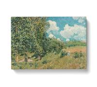 Alfred Sisley Versailles Route Classic Painting Canvas Wall Art Print Ready to Hang, Framed Picture for Living Room Bedroom Home Office Décor, 50x35 cm (20x14 Inch)