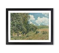 Alfred Sisley Versailles Route Classic Painting Framed Print | A3 Black Framed Wall Art | Ready to Hang | Classic Historical Picture | Living Room Bedroom Lounge Office