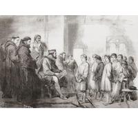 Alfred the Great instructing Saxon children. Alfred the Great 848/849 ÔøΩ 899. King of the West Saxons from 871 - c._886 and King of the Anglo-Saxons c._886 - 899. From L'Univers Illustre published