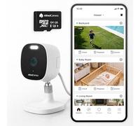 AlfredCam Plus 2 Outdoor Security Camera 2.5K, IP65 Weatherproof, 24/7 Local Recording with 64GB SD Card, Built-in LED Spotlight, Colour Night Vision, AI Motion Detection, 5GHz/2.4GHz WiFi, 2-Way Talk