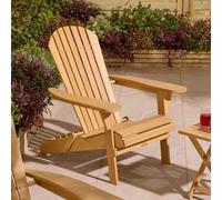 alfresco wooden outdoor folding armchair in natural