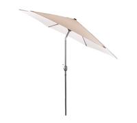 Alfresia 2.7m Garden Parasol - Large Outdoor Sun Shade with Crank Handle and Tilt, Steel Frame Patio Parasol for Garden or Outdoor Dining