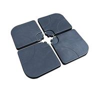 Alfresia 4 Part Parasol Base - Plastic, Heavy Duty, Portable 60 Litre Sand or Water Filled Cantilever Parasol Base, Ideal for Banana Hanging and Cantilever Umbrella Parasols, Black